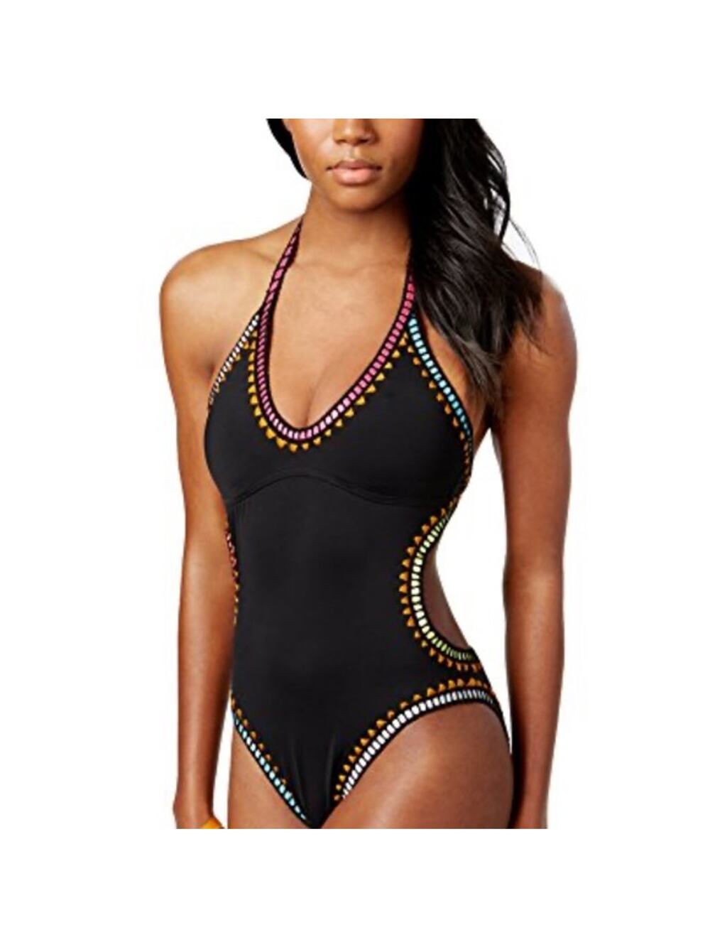 Bar III Women's Be-Weave It Cutout Monokini One-Piece Swimsuit